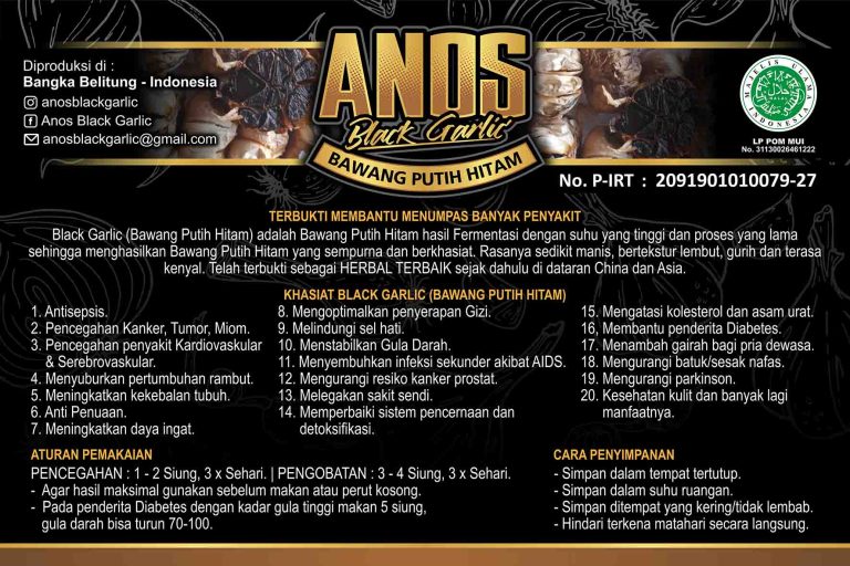 ANOS Black Garlic Khasiat & Manfaat Banner